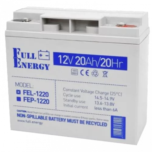 Full Energy Full Energy FEL-1220 Аккумулятор гелевой 12В 20 А•ч для ИБП