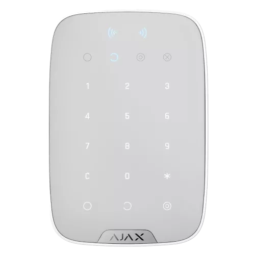Ajax Ajax Keypad S Plus (8PD) white Бездротова клавіатура з підтримкою захищених карт і брелок