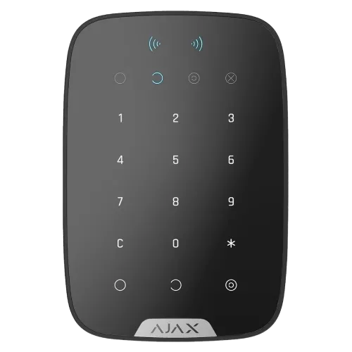 Ajax Ajax Keypad S Plus (8PD) black Бездротова клавіатура з підтримкою захищених карт і брелок