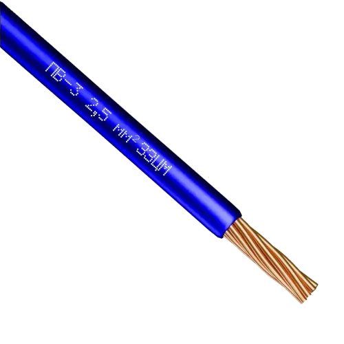 ЗЗЦМ ПВ-3 2,5 Провод синий силовой медь внутренний ЗЗЦМ