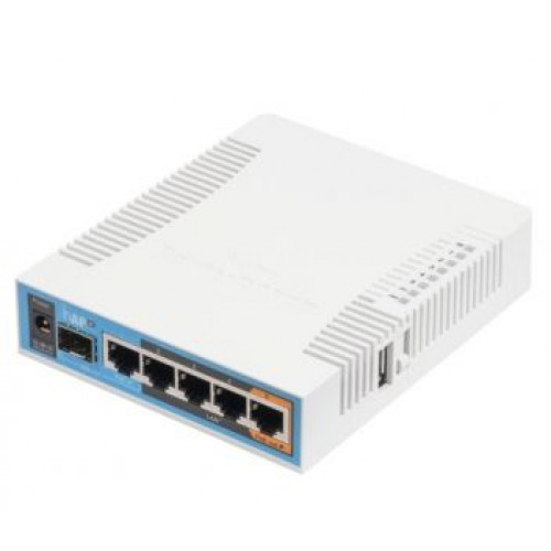 MikroTik hAP ac (RB962UiGS-5HacT2HnT) Двухдиапазонная Wi-Fi точка доступа с 5-портами Ethernet для домашнего использования