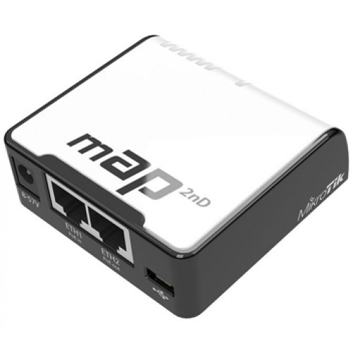MikroTik mAP (RBmAP2nD) 2.4GHz Wi-Fi точка доступа с 2-портами Ethernet для домашнего использования