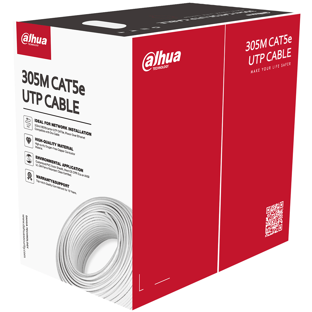 Dahua PFM920I-5EUN-C Бухта кабель витая пара UTP CAT5e (для внутренней прокладки) 305м